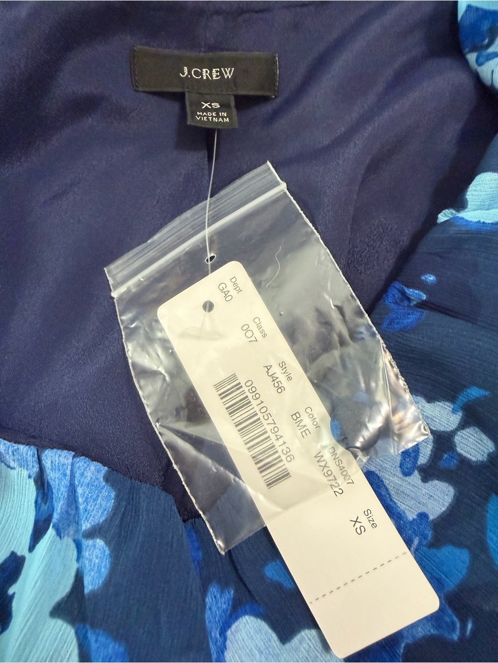 J. Crew Ruffle Trim V-Neck Blouse Size XS NWT - Picture 6 of 7